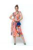 LEO&amp;UGO plisszírozott színes női szoknya