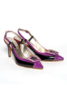 SANDRO VICARI fekete-lila női sling cipő