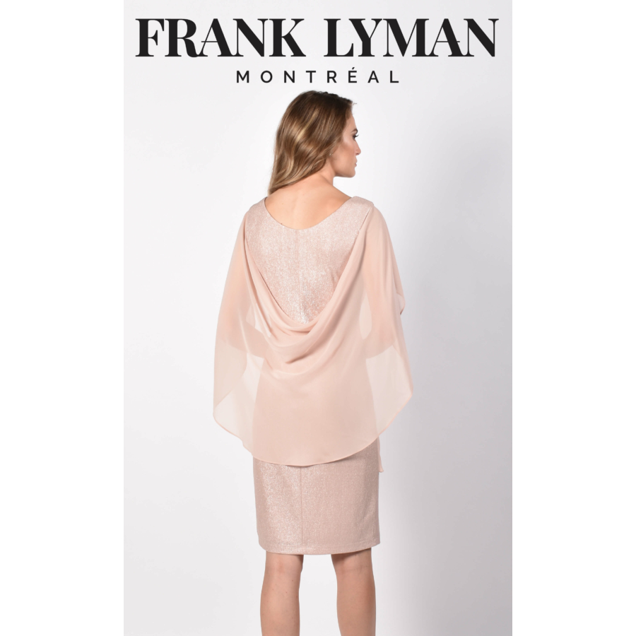 FRANK LYMAN rózsaszín strasszos női ruha